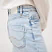 Jeans mom 7/8&egrave;me denim snow bleu femme
