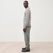Pull droit tweed manches longues gris homme