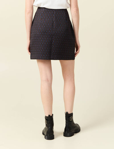 Jupe droite noir femme