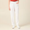 Pantalon cargo fluide ecru femme