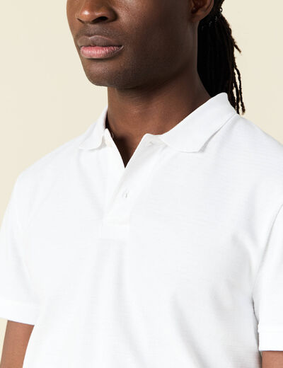 Polo éco-responsable blanc homme