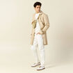 Jeans straight taille tapered denim blanc homme