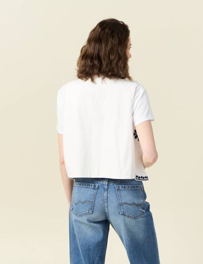 Gilet sans manches ecru femme