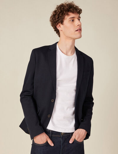 Veste esprit blazer droite bleu marine homme
