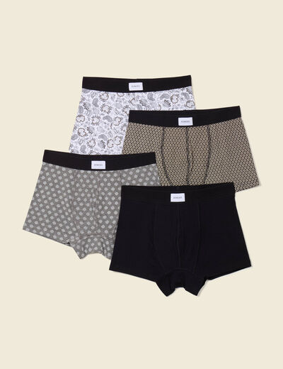 Lot 4 boxers prune homme