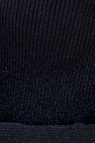 Pull manches longues bleu pétrole femme