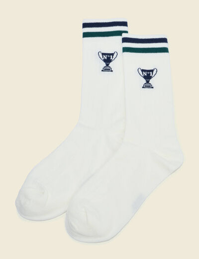 Chaussettes blanc homme