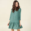 Robe chemise éco-responsable vert femme
