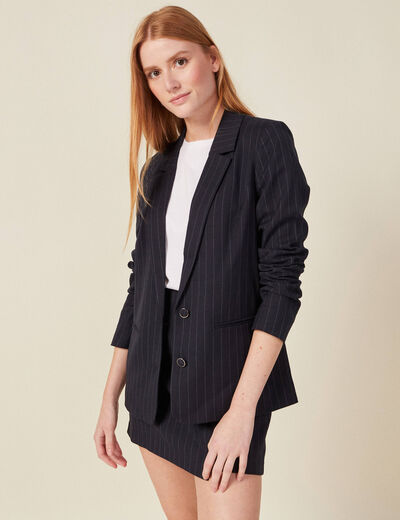 Veste blazer éco-responsable bleu femme