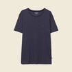 T-shirt cintr&eacute; col rond manches courtes bleu fonc&eacute; homme