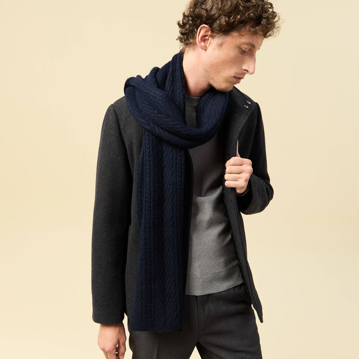 &Eacute;charpe bleu marine homme