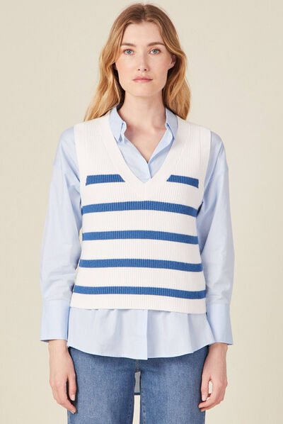Pull éco-responsable ecru femme