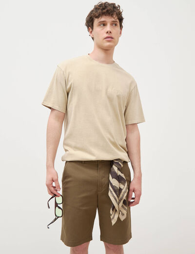 Short taupe homme