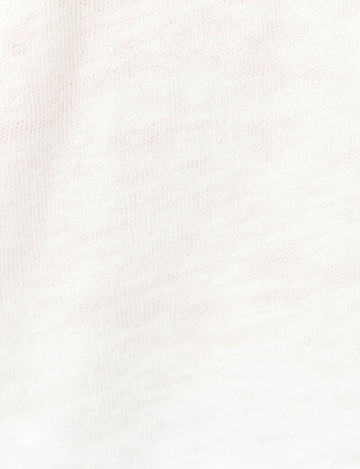 Polo manches 3/4 ecru femme