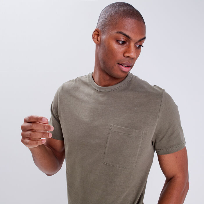 T-shirt éco-responsable vert kaki homme