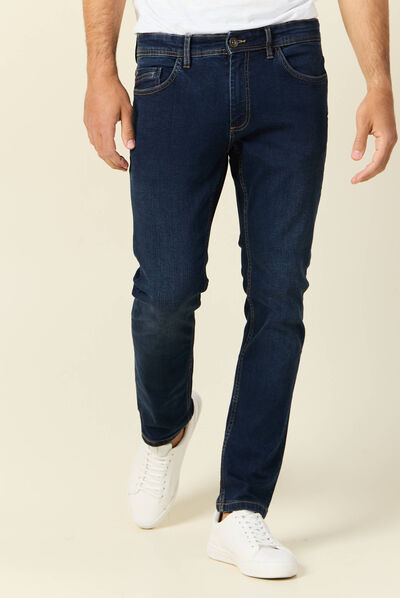 Jeans slim éco-responsable denim brut homme