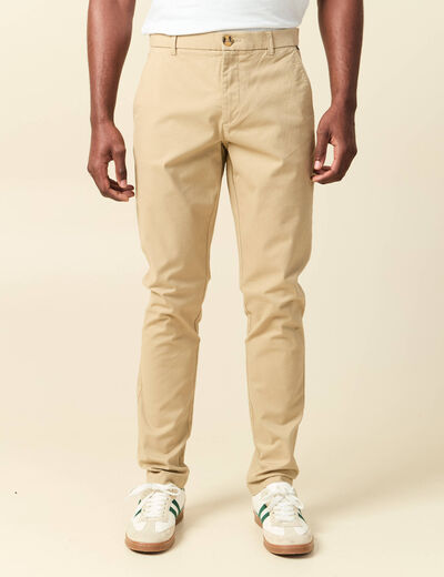 Pantalon chino longueur 32 taupe homme