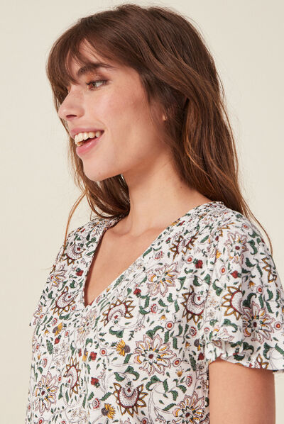 T-shirt éco-responsable blanc femme