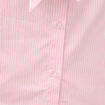 Chemise droite col noeud manches longues rose poudr&eacute;e femme