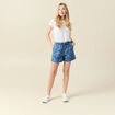 Short large en jean denim stone femme