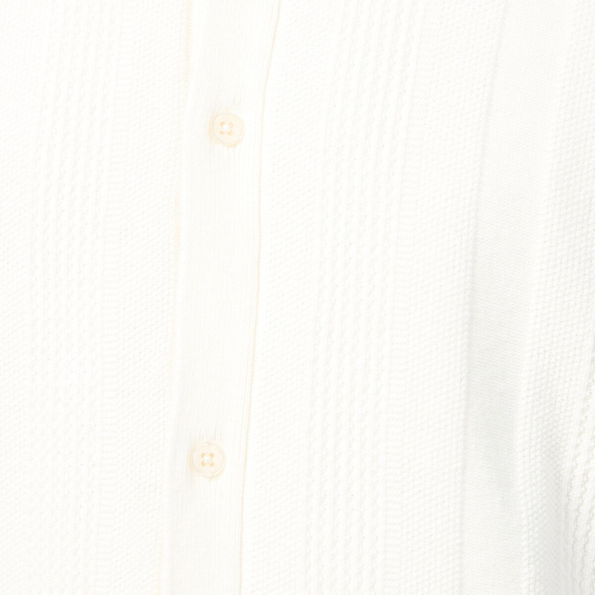 Chemise manches courtes tricot ecru homme