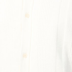 Chemise manches courtes tricot ecru homme