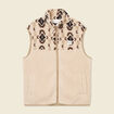 Gilet sans manches zippé ecru homme