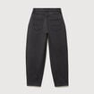 Jeans barrel taille haute 7/8&egrave;me denim gris femme