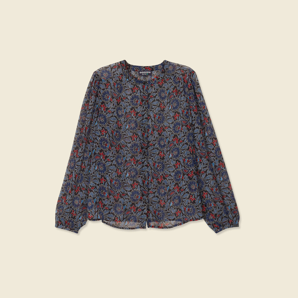 Chemise manches longues noir femme