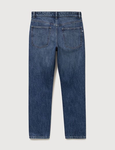 Jeans straight en coton longueur 32 denim stone homme