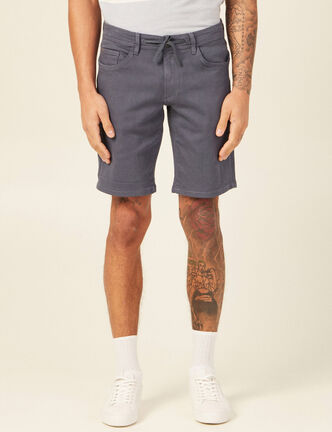 Bermuda éco-responsable bleu gris homme
