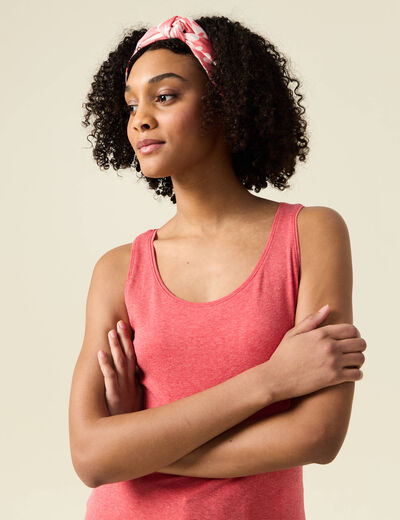 Débardeur femme uni col arrondi Instinct rouge femme