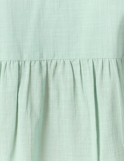 Chemise manches courtes vert pastel femme