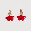 Boucles d'oreilles rouge femme