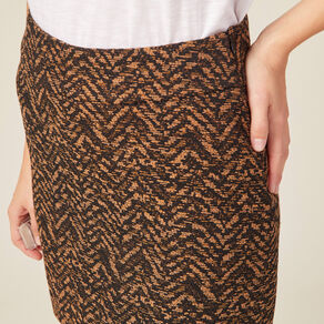 Jupe moulante camel femme