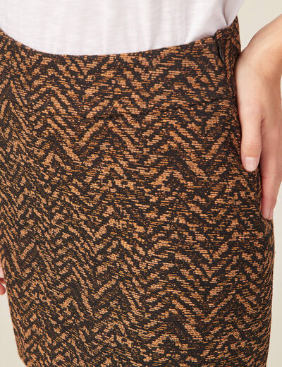 Jupe moulante camel femme