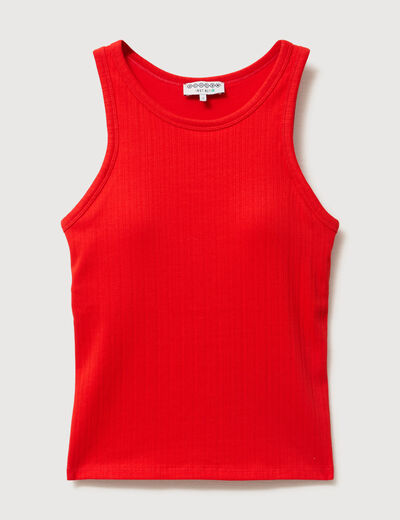 D&eacute;bardeur 2 en 1 avec brassi&egrave;re int&eacute;gr&eacute;e rouge femme