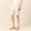 Short droit en tricot ecru homme