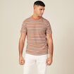 T-shirt manches courtes marron clair homme