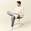 Pull manches longues ecru homme
