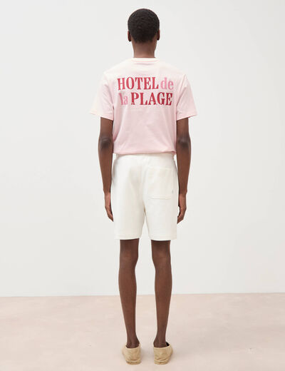 Short jogpant ecru homme