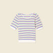 Pull manches courtes vert clair femme