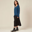 Pull bleu canard femme