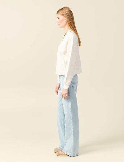 Gilet éco-responsable ecru femme