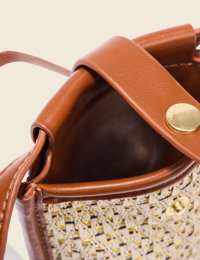Pochette de téléphone marron femme