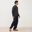 Polo manches longues noir homme