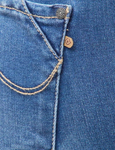 Jeans slim 7/8&egrave;me denim stone femme