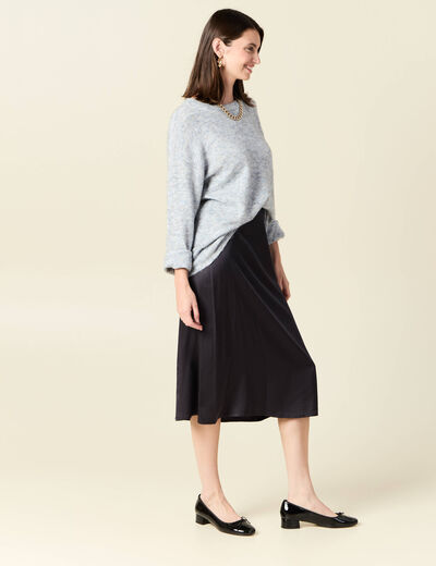 Pull manches longues bleu ciel femme