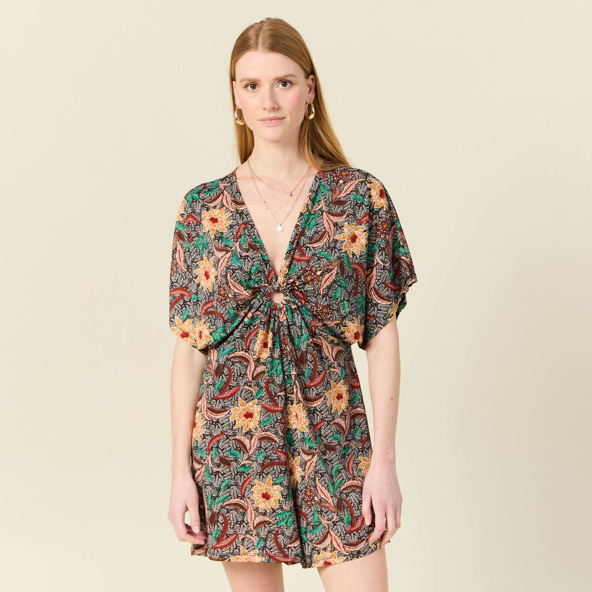 Combishort avec anneau noir femme