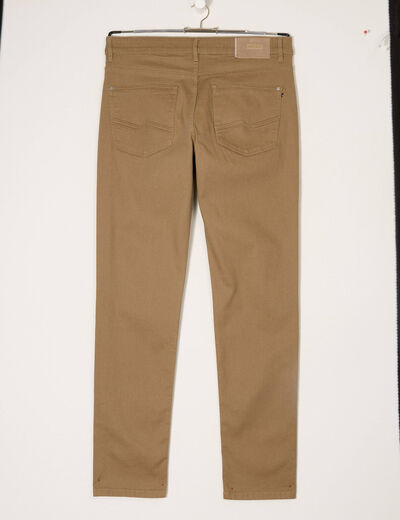 Jeans slim vert kaki homme